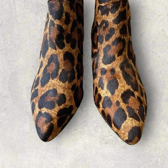 KARL LAGERFELD Women's Brown Maude Leopard Haircalf Bootie size 8.5 - Picture 3 of 8